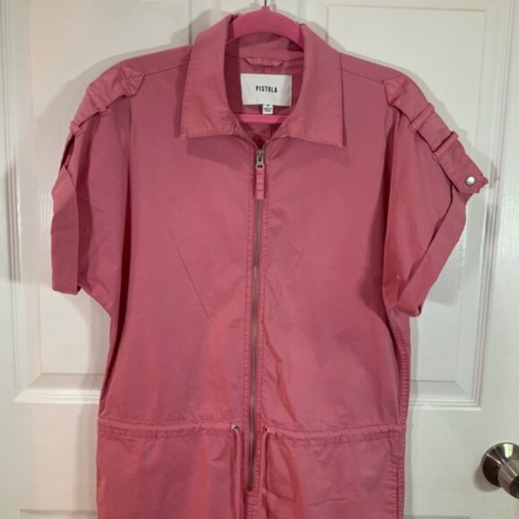 Pistola Meg Romper Zip Front Flamingo Pink Size Medium - Picture 2 of 13